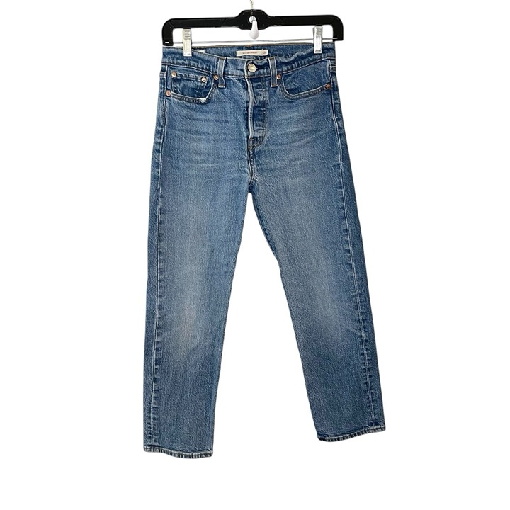 Levi’s Women’s Wedgie Straight Jeans Blue Size 26 High Rise Button Fly Medium 51