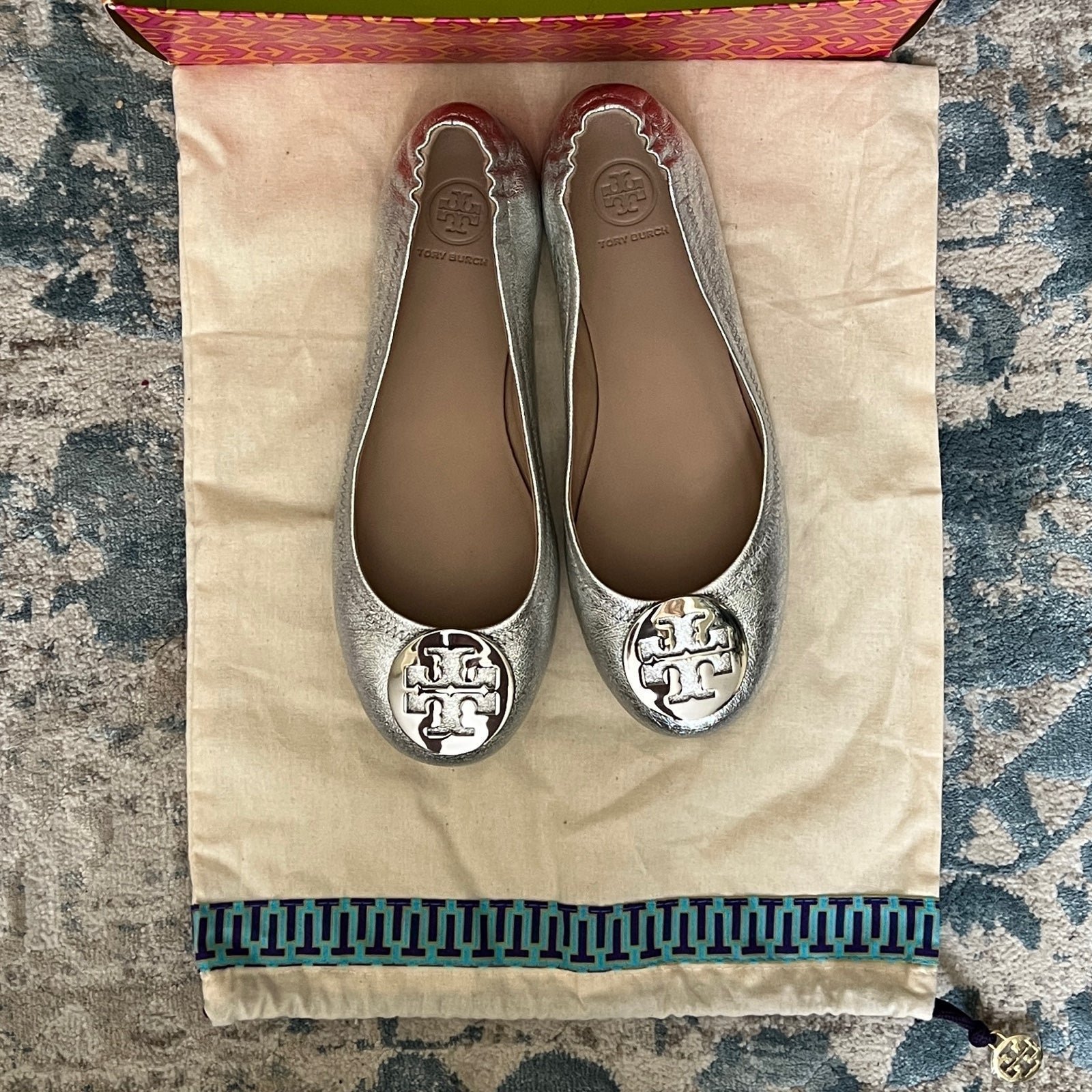 NWOT Tory Burch Minnie Travel Ballet Flats Size 8 