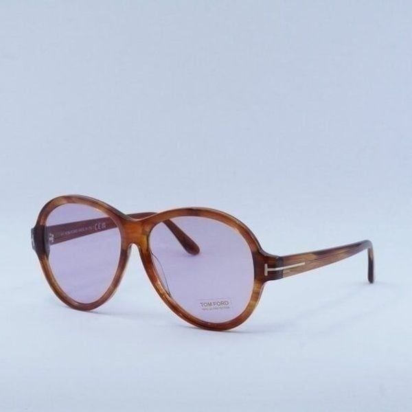 NEW TOM FORD CAMRYN FT1033 45Y LIGHT BROWN/VIOLET SUNGLASSES