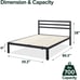 ZINUS Mia Metal Platform Bed Frame with Headboard, Wood Slat Support, Queen