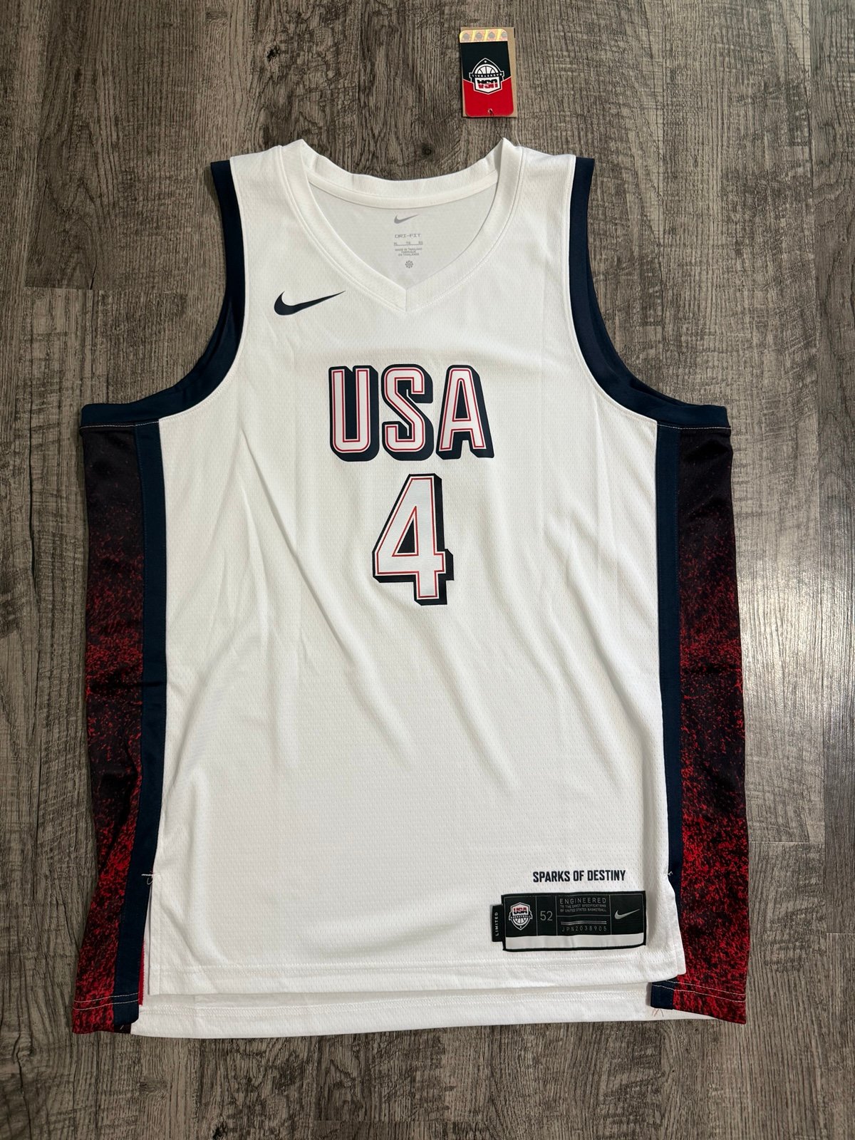 Steph Curry Nike Team USA Basketball Jersey Olympics 2024 White Size XL BNWT