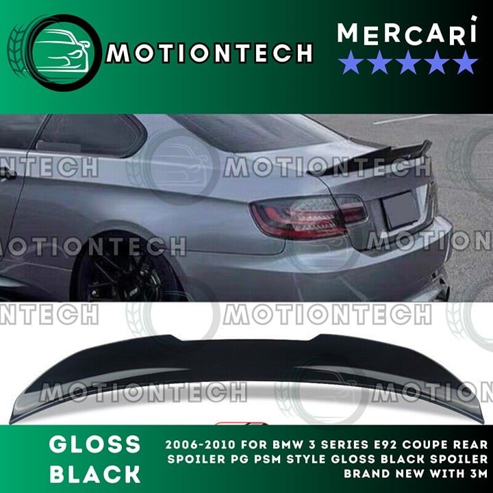 For 2006-2010 BMW 3 Series E92 Coupe Rear Spoiler PG PSM Style Gloss Black New