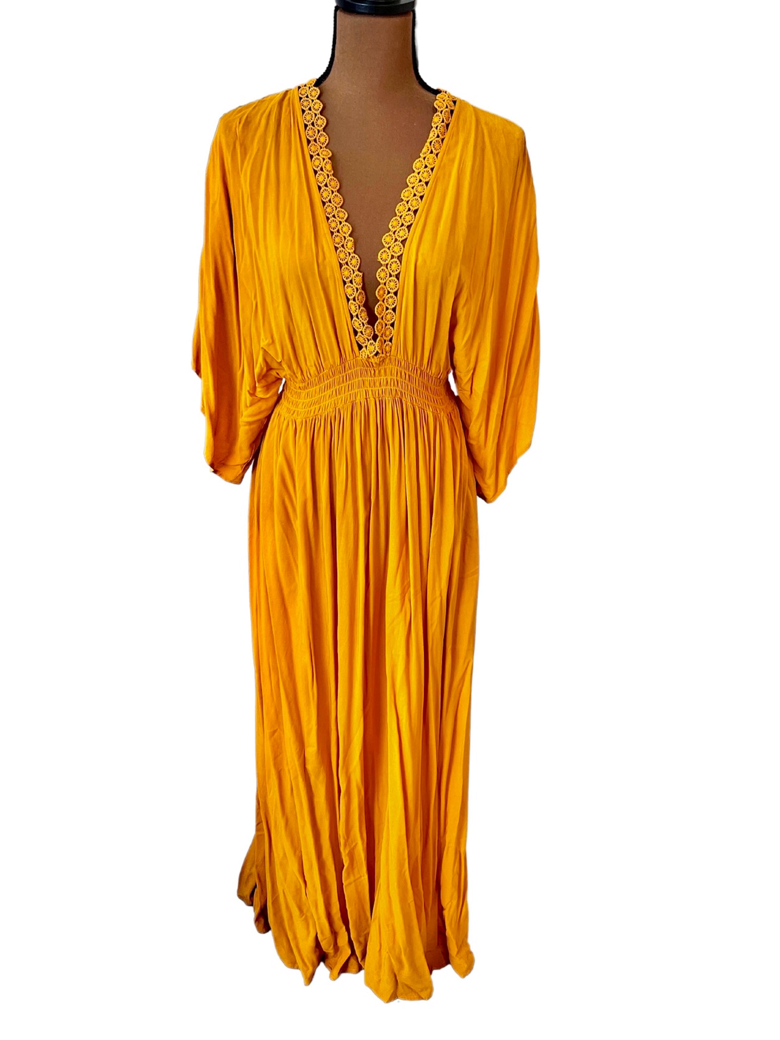 Eye Catching Forever 21 Bohemian Maxi Dress in Orange