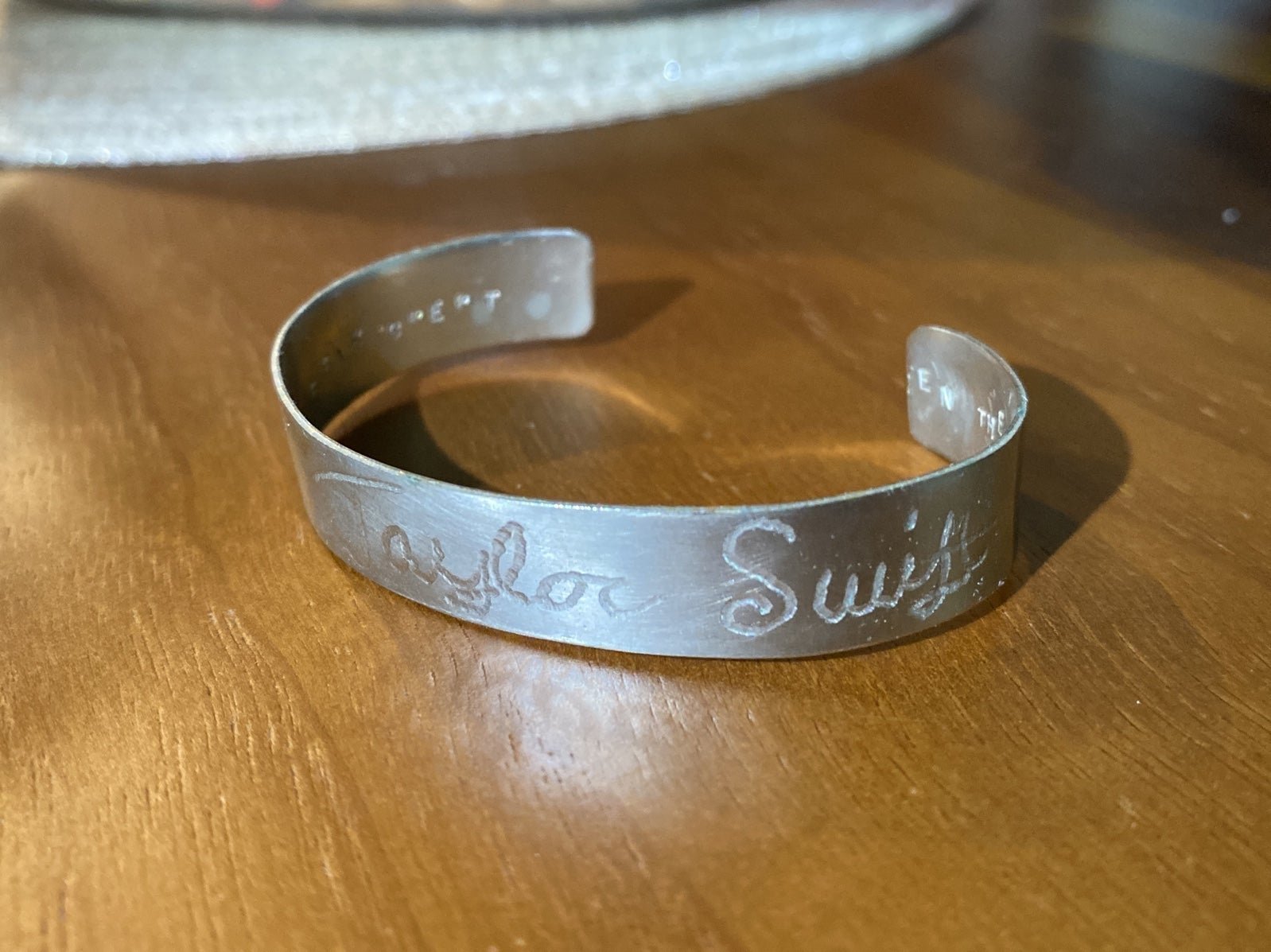 Sterling Silver Handmade/Hand-engraved Taylor Swift Cuff Bracelet Seen By Taylor