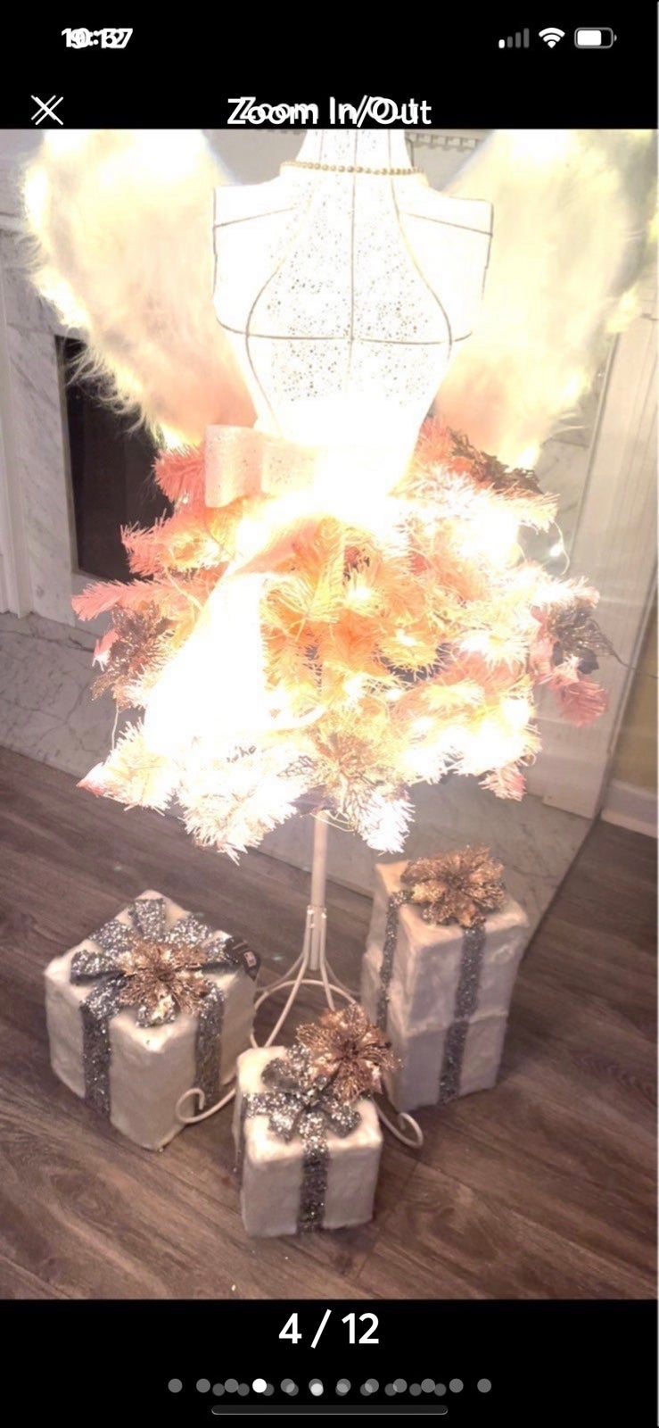 Pink Glam Barbie tree 4’ wings dress lady store front tree! Prelit