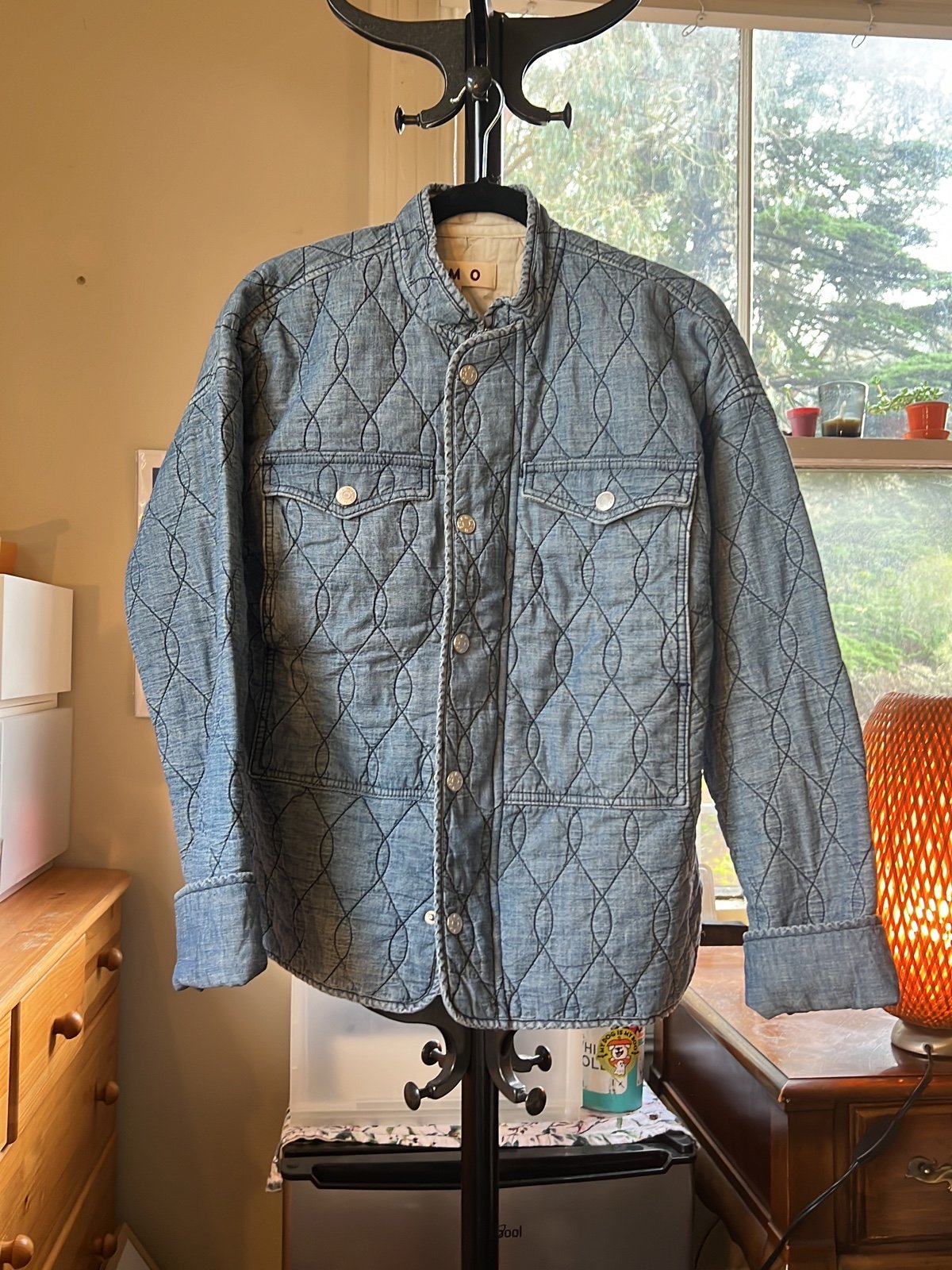 AMO Quilted Jacket Dark Wash