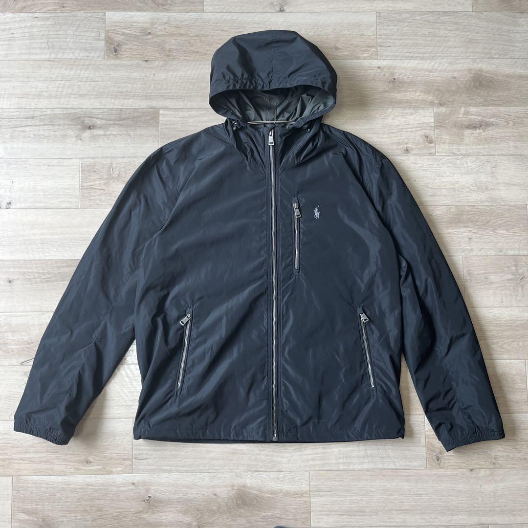 Polo Ralph Lauren Nylon Jacket, Size L, Black, with Hood