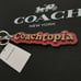 NWT Coach Coachtopia Bag Charm Bag Charm FOB Leather Purse Signature Keychain