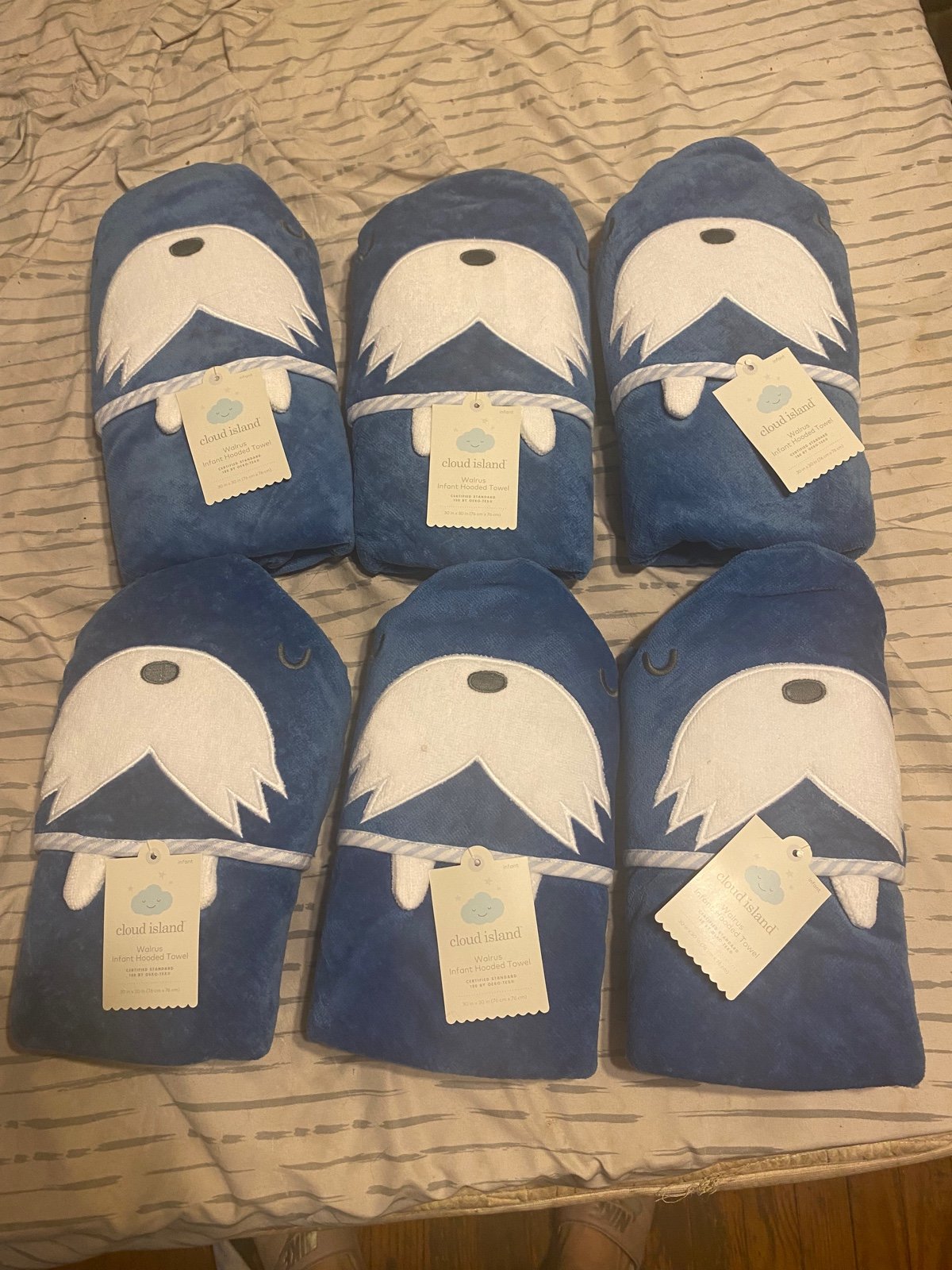 6pk hooded towels