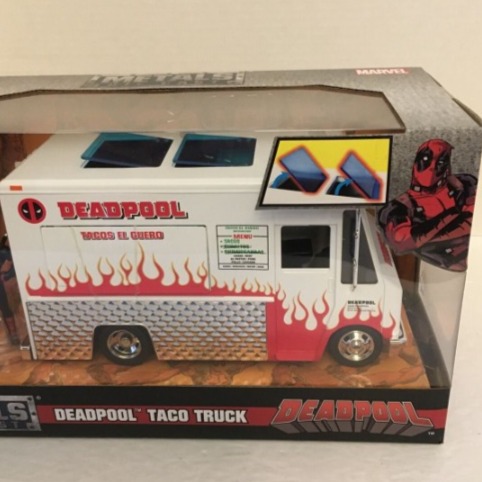Taco Truck & Deadpool Diecast Figurine Marvel 1/24 Scale Diecast shops Model By JADA 9