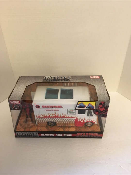 Taco Truck & Deadpool Diecast Figurine Marvel 1/24 Scale Diecast shops Model By JADA 9