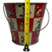 VTG 1930s REY Tin Litho Sand Pail & Shovel Cartoons Artist SLA Vigo 2 Piece Set