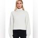 AGOLDE Balloon Sleeve Ribbed Turtleneck Sweatshirt Size S Off White 100% Cotton