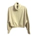 AGOLDE Balloon Sleeve Ribbed Turtleneck Sweatshirt Size S Off White 100% Cotton
