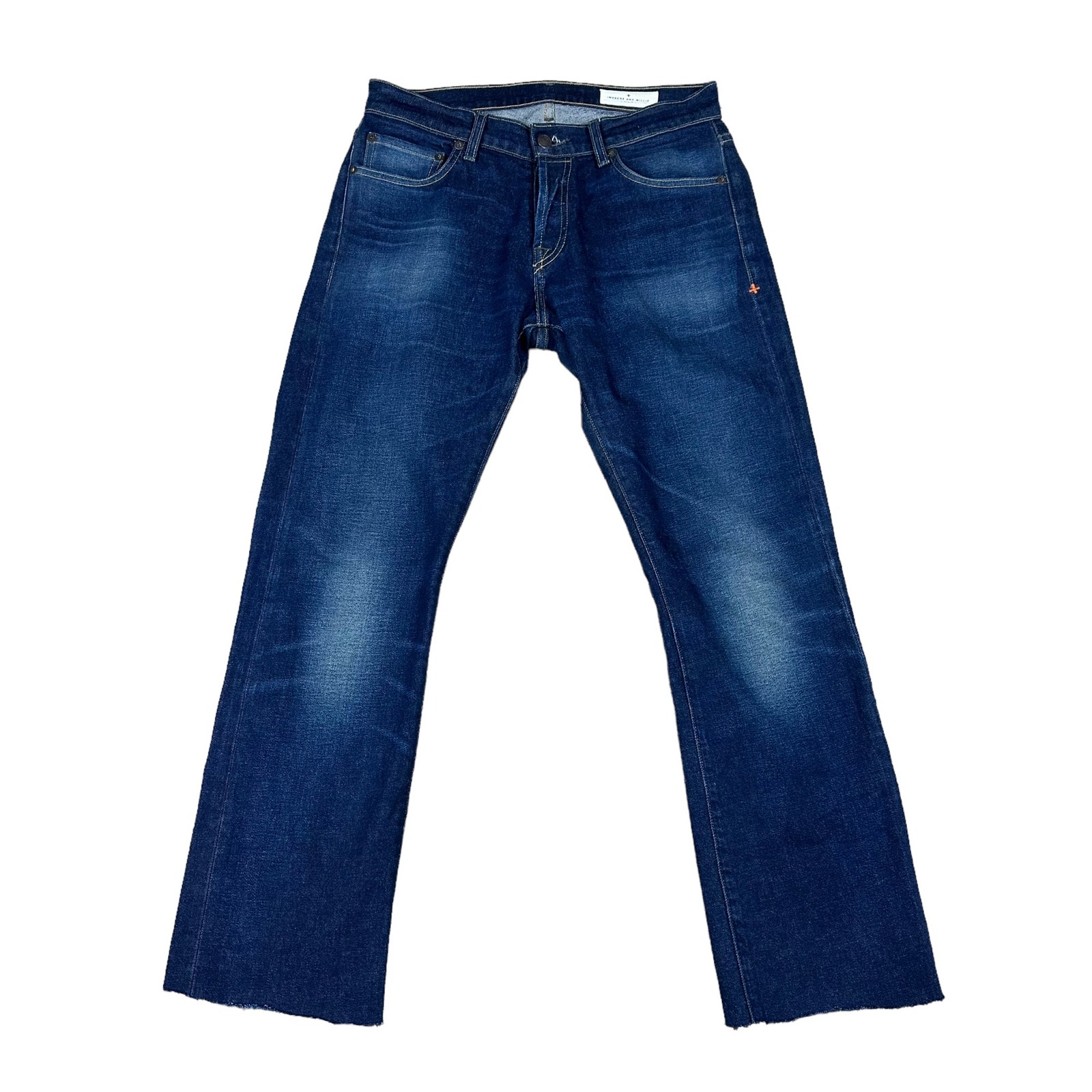 IMOGENE + WILLIE Dark Wash Distressed Hazel Straight Leg Low Rise Denim Jeans 26