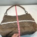 COSTANZA ROTA Italian Leather Messenger Bag Purse Brown Studs Large Flap Slouchy