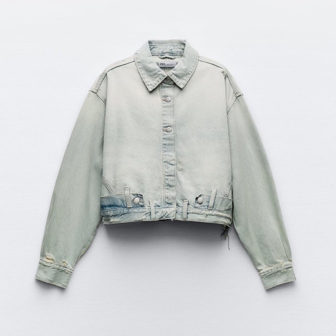 ZARA DENIM JACKET WITH PANT STYLE WAIST