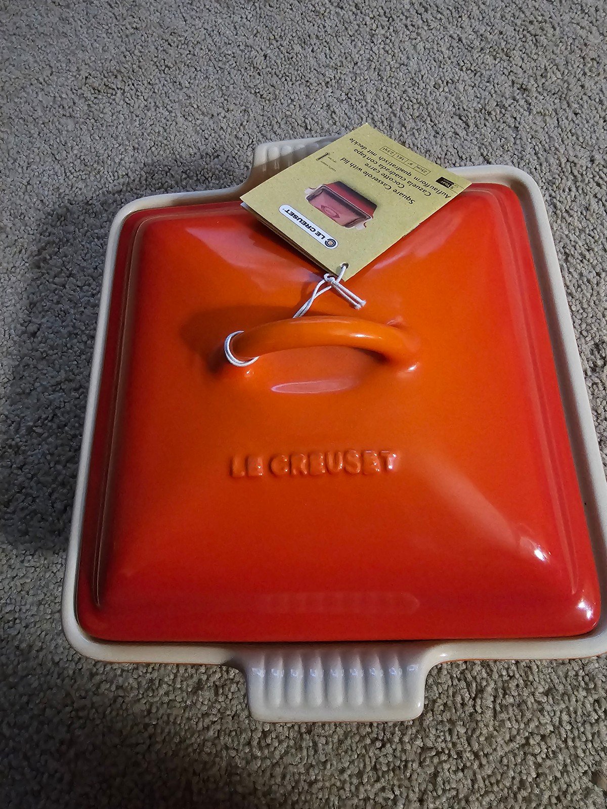 NWT Le Creuset flame casserole dish with cover