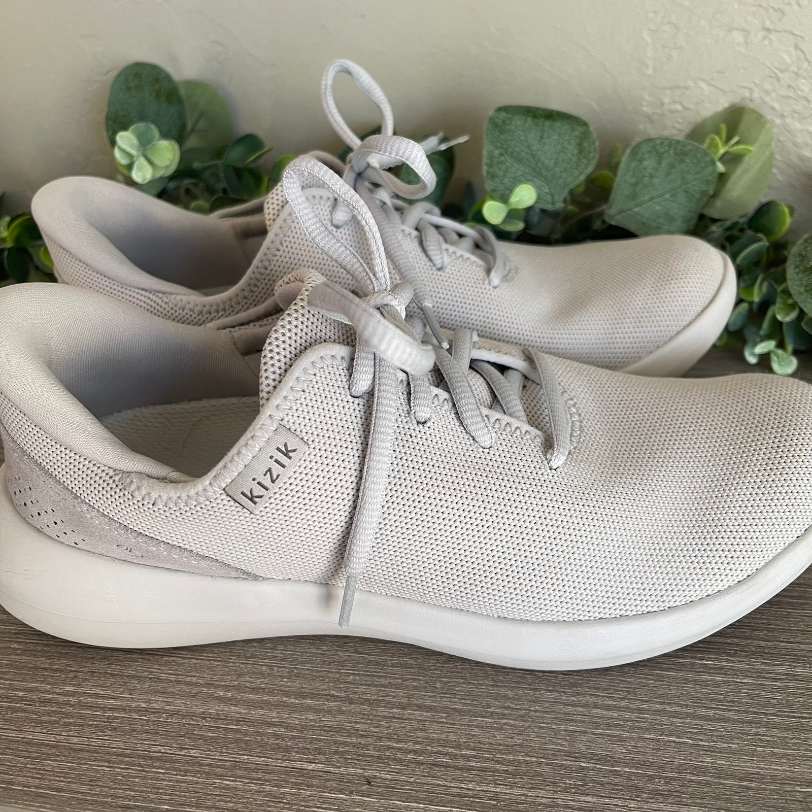 Kizik Madrid Eco Knit Shoes Mens 7.5 Womens 9 Lace Up Hands Free Sneaker Comfort