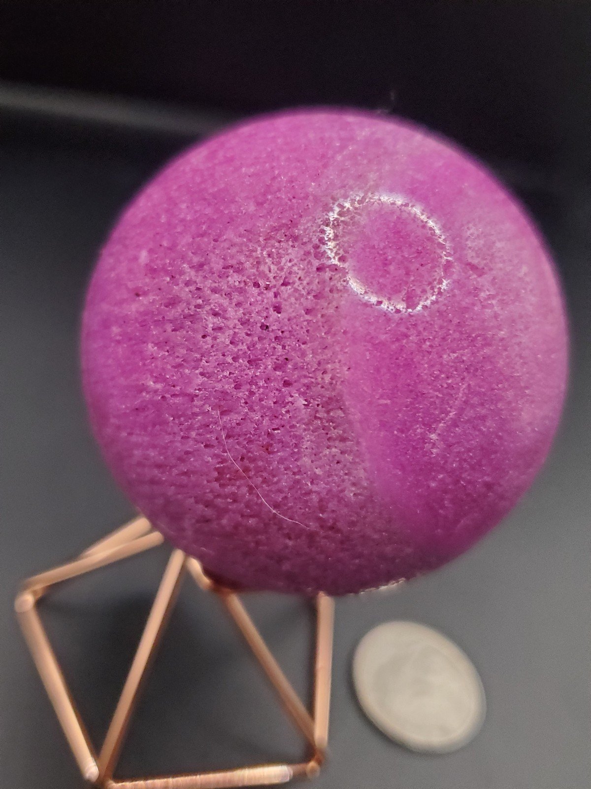 Honeycomb Ruby Crystal Ball Sphere with Free Gift Bundle