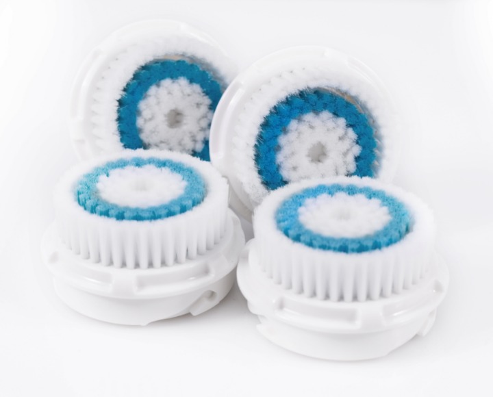 4-Pack Deep Pore Facial Cleansing Brush Heads TreatMe100 (Compatible with Claris