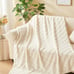 Super Soft Throw Blanket Ivory (50 x70 ) -Checkered