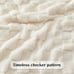 Super Soft Throw Blanket Ivory (50 x70 ) -Checkered