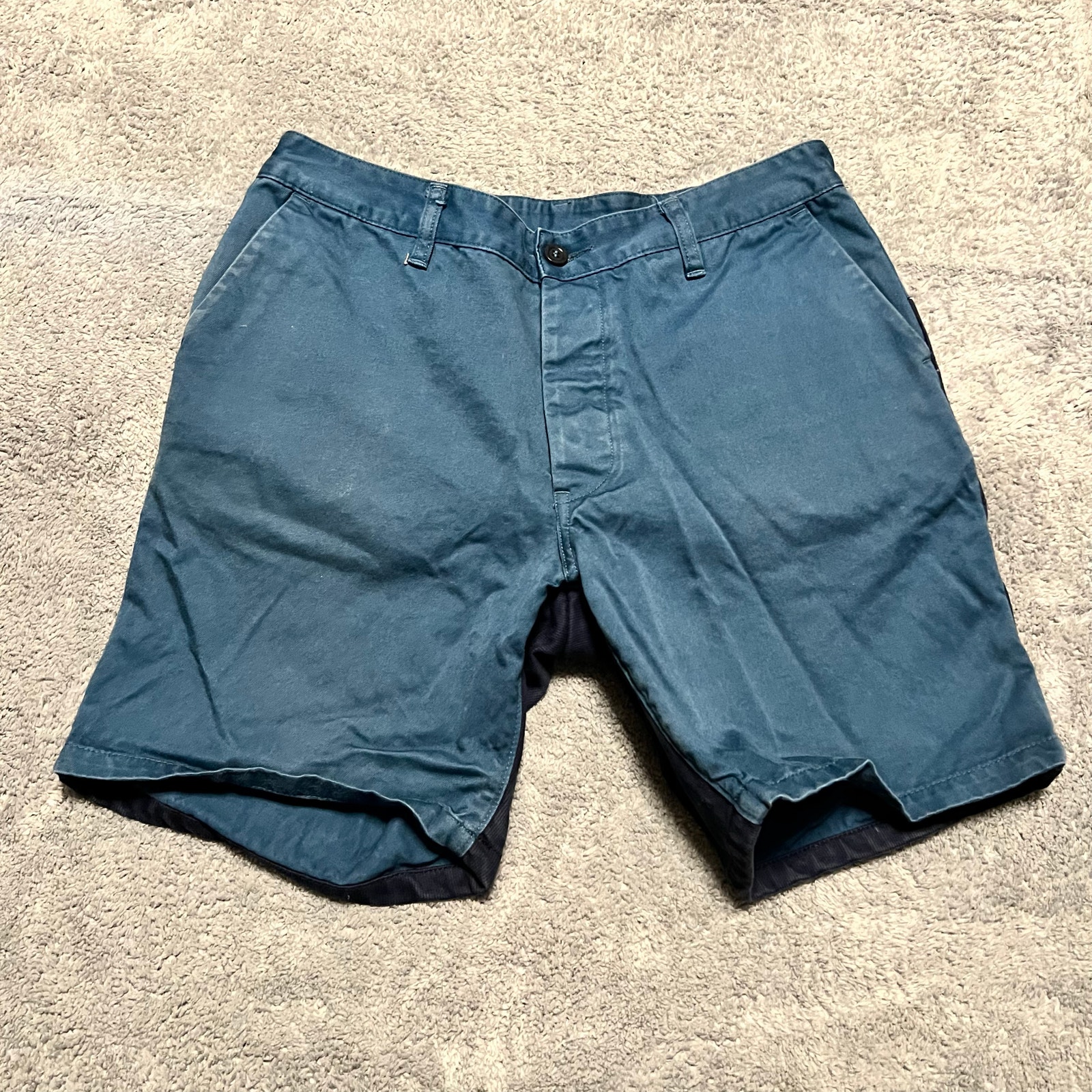 Askov Finlayson Shorts Mens 36 The Vermilion Button Fly Two Tone Cut Off Pant