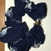 CELINE Navy Silk Scrunchie