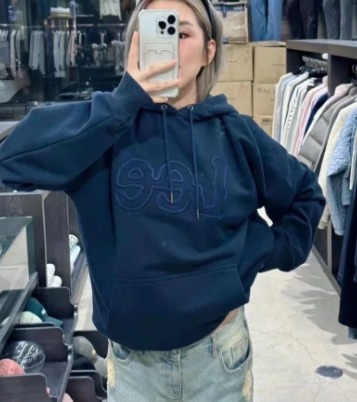Lee hoodie embroidery high version of ins style casual men's and women's hoodie