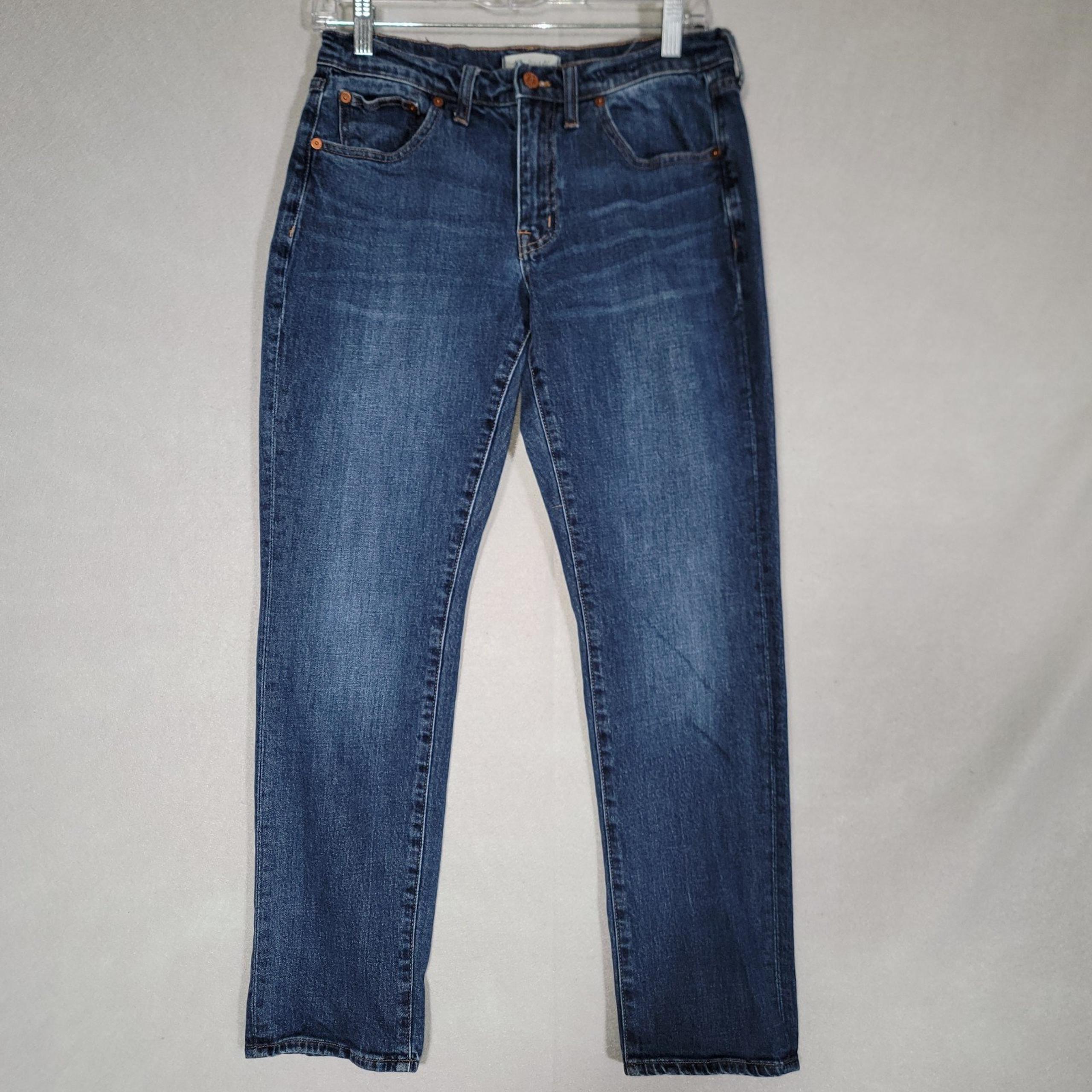 Madewell Womens The Slim Boy Jean Mid Rise Denim Medium Wash Size 27