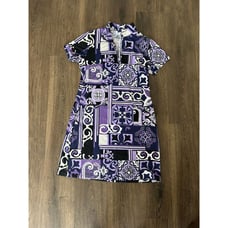 IBKUL Dress godet 1/4 Zip Purple Golf Tennis pickleball Athletic UPF 50 M