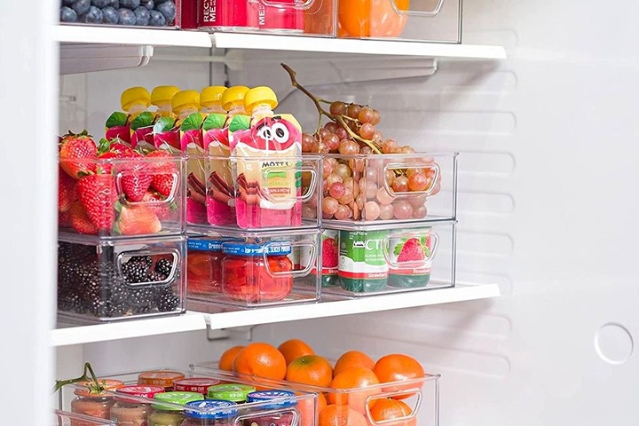 Set Of 6 Refrigerator Organizer Bins