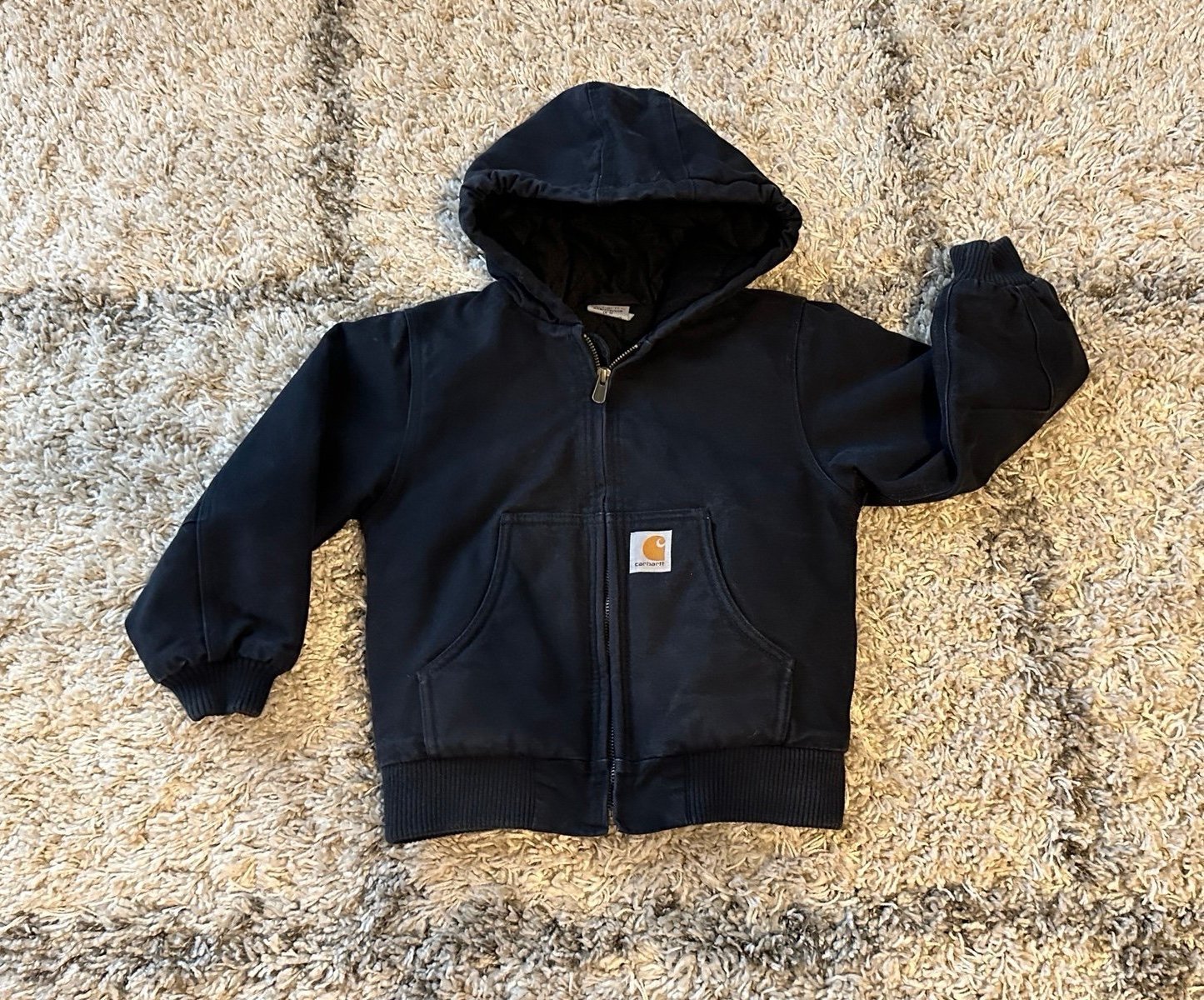 Boys Size 4/5 Carhartt Quilted Jacket Black