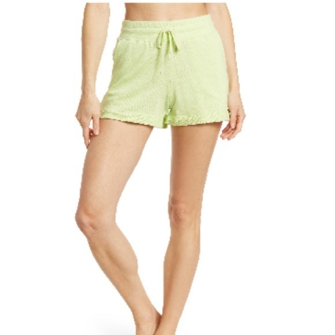 90 Degree by Reflex drawstring running run shorts lime XL women's pre loved
