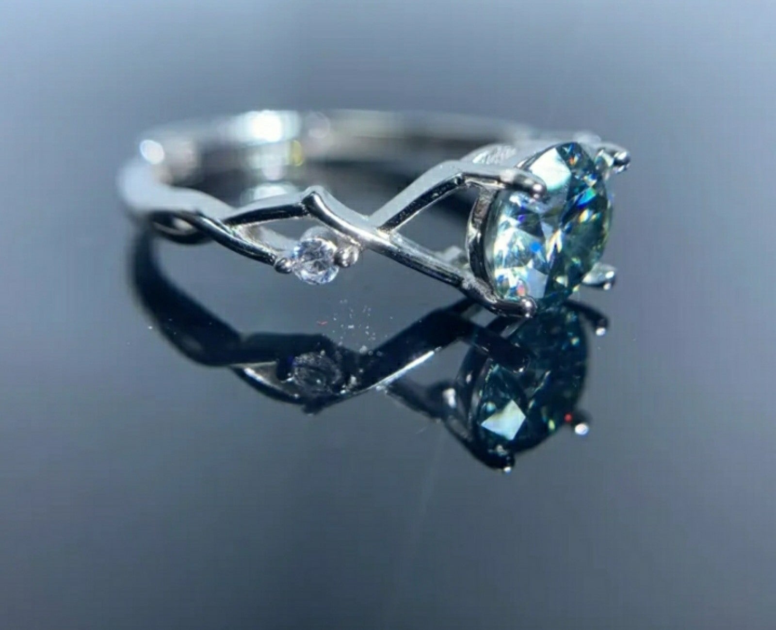 Silver Plated Tricolor Ring