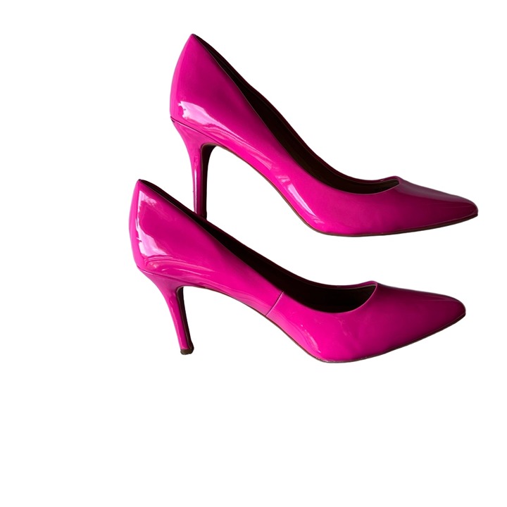 INC Neon Pink Patent Leather High Heel Pointed Toe Pumps Womens Heels Size 8.5