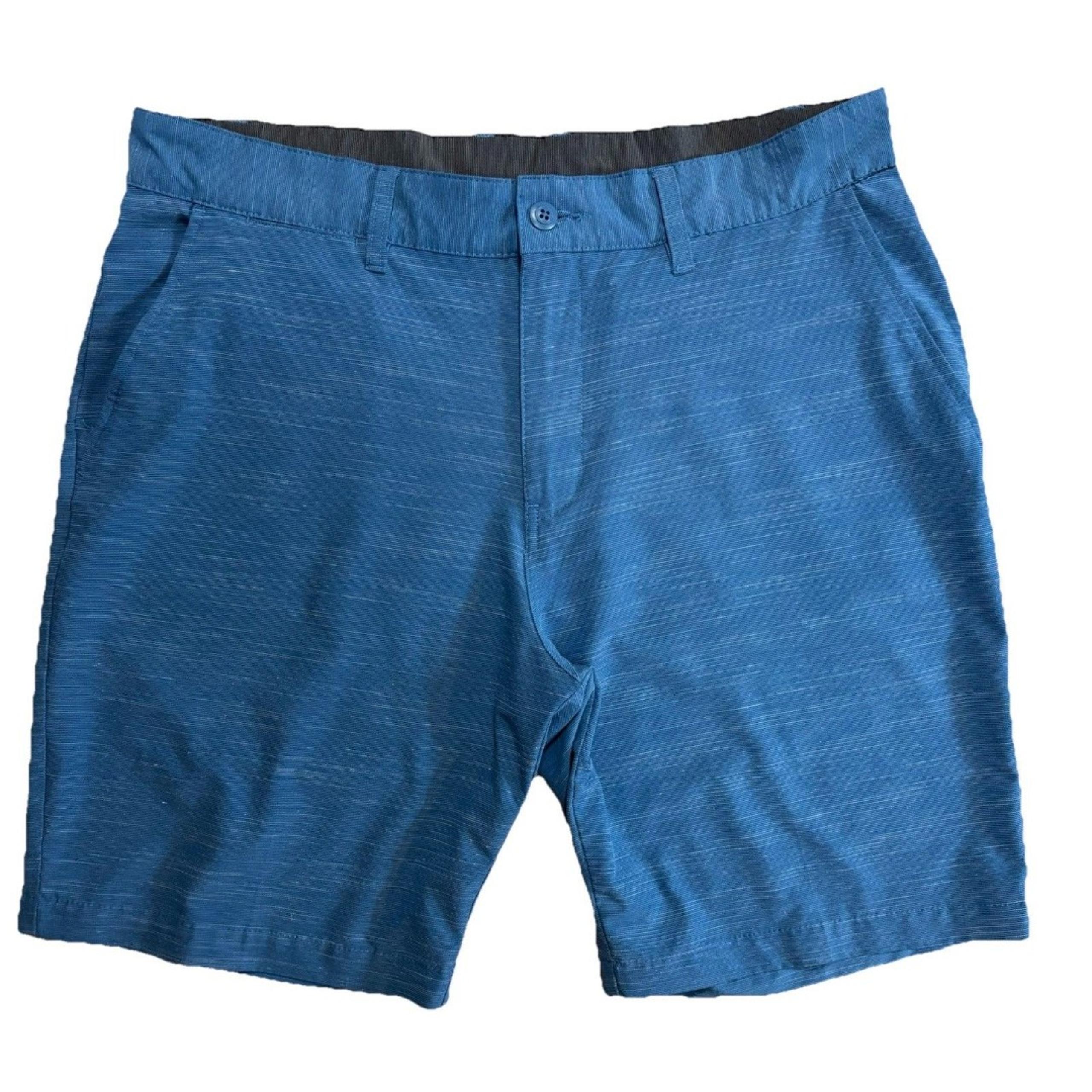 Ron Jon Surf Shop Men's Size 36  Board Shorts Blue Stripe Zip Pockets Lightweigh
