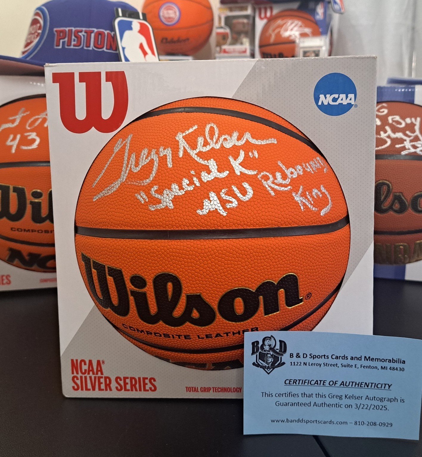 ~GREG Special K KELSER~ Signed/Autographed & Inscribed MSU NCAA Basketball COA
