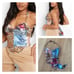 Boohoo Petite Animal print Chain Satin Scarf Top