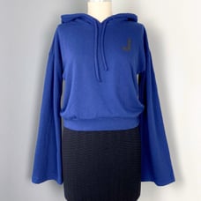 Juicy Couture Women's French Terry Glitter Hoodie Blue Size S