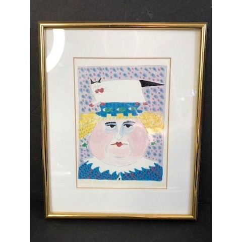 Vintage Martha Wahlers Signed framed 8x10 print Aunt Edna's First and Last Visit