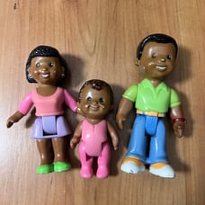 Fisher Price My First Dollhouse Mom Dad Baby Family African American Rare HTF