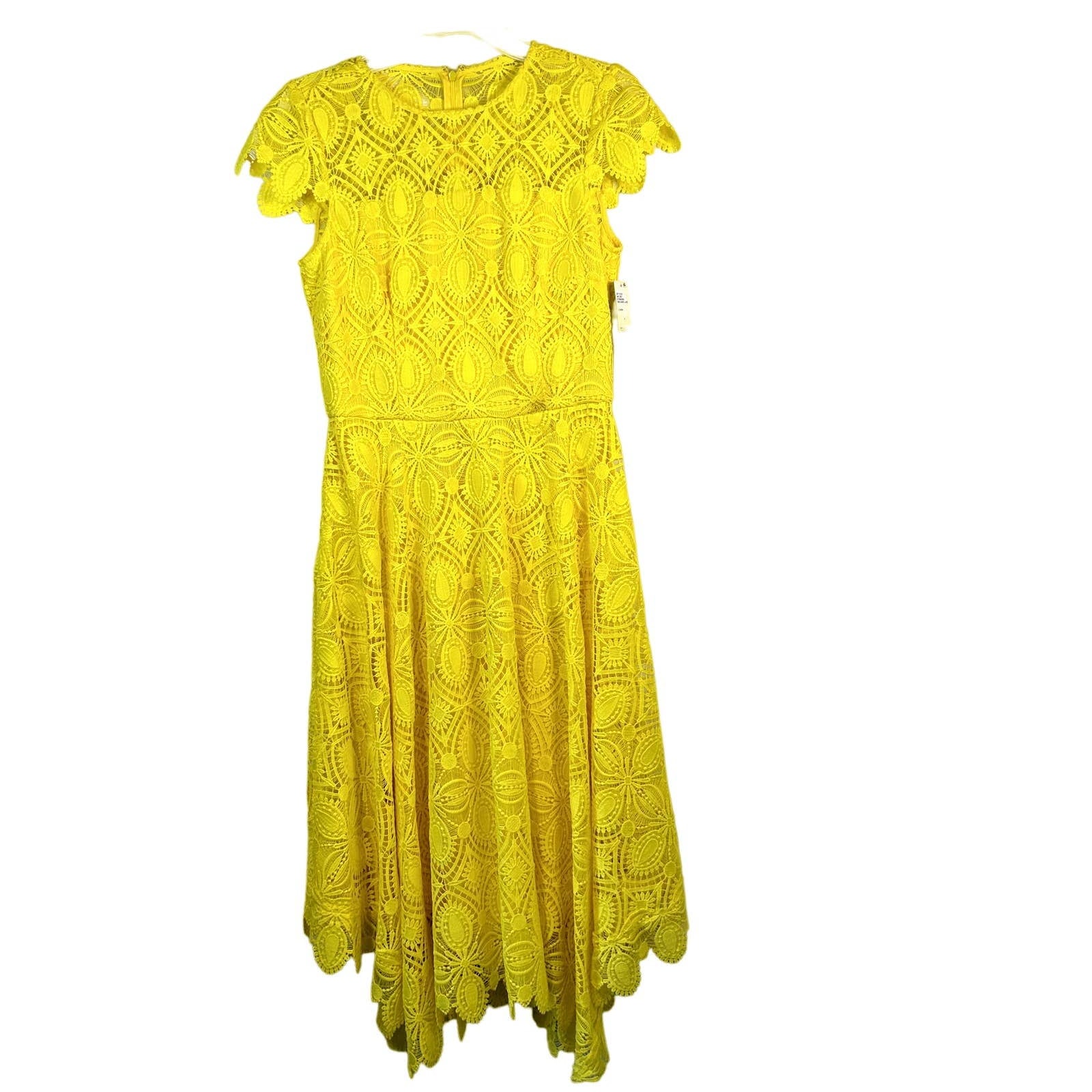 Antonio Melani Yellow Dress size 4 Daisy Lace Lemon 199 NWT