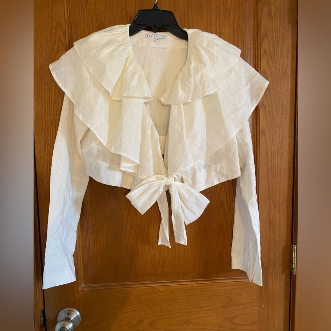 Elm Design White Ruffled Blouse