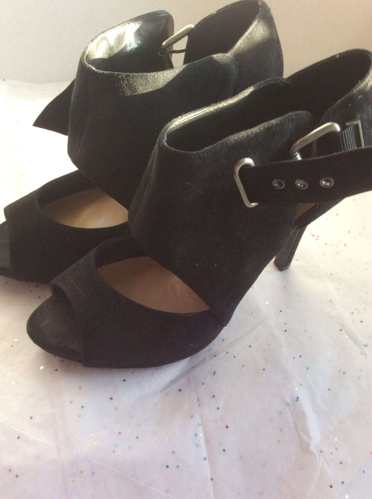 Nine west Suede Black Bootie Heel