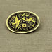 Damascene Women's Vintage Brooch Pin Made in Spain 24k Gold Plated Doves