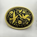 Damascene Women's Vintage Brooch Pin Made in Spain 24k Gold Plated Doves