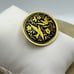 Damascene Women's Vintage Brooch Pin Made in Spain 24k Gold Plated Doves