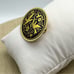 Damascene Women's Vintage Brooch Pin Made in Spain 24k Gold Plated Doves